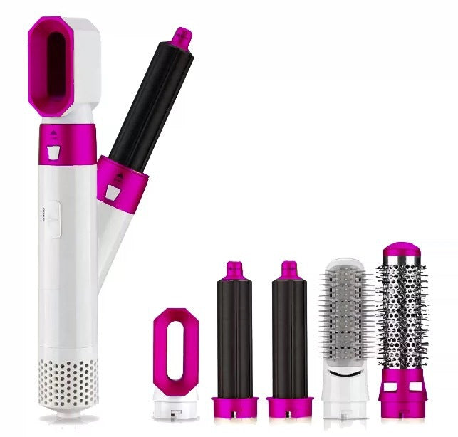 Cross-border hot comb 5-in-1 hot air comb aluminum alloy hair straightener automatic curling iron electric hair dryer