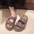 Popular retro thick sole slippers women 2026 summer new style outwear fashioneasiest for match one-line slippers bokensha sandals women