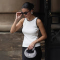 knitting sleeveless vest fashionsummernew arrival round neck vest knitting shirt casual vest tops women