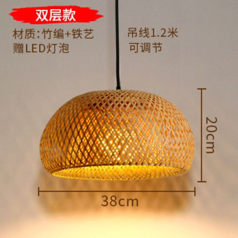 Japanese chandelier restaurant light tatami light new Chinese bamboo lamp zen light tea room light Chinese style bamboo art lighting