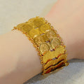middle eastern luxury coin 3cm bracelet gold-plated copper jewelry accessories bridal wedding birthday gift