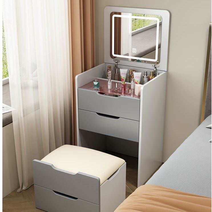 Solid wood dresser, small bedside storage cabinet, modern simple small apartment folding dresser, bedside makeup table