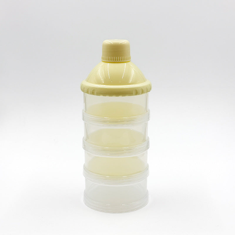 Infant simple milk powder grid has three layers and four layers, independent layered milk powder grid, children's portable rotating milk powder box