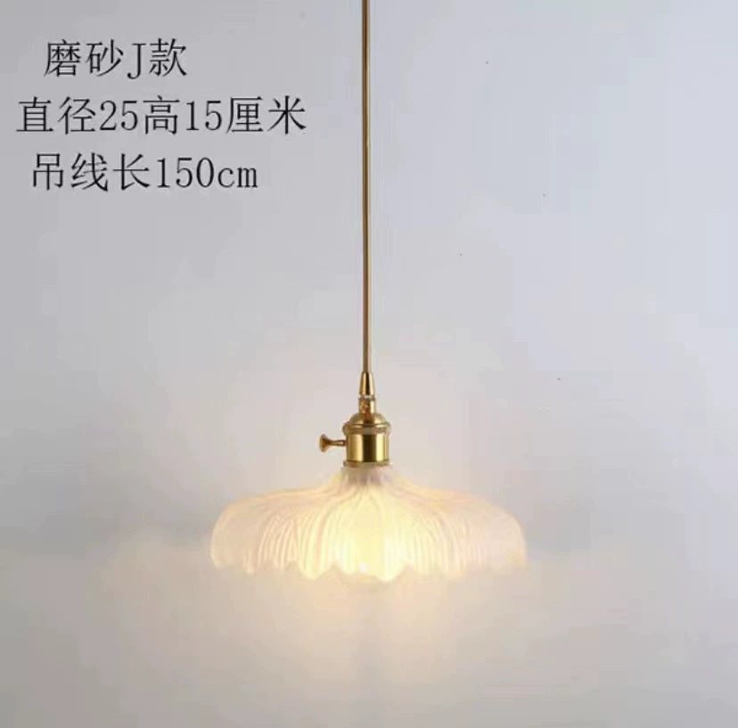 Bedside chandelier Nordic creative retro glass chandelier simple personality fashion bar restaurant bar lighting