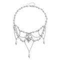 Pearl sweater chain wholesale european and american cross-border cross necklace punk multi-layered wearing light luxury niche clavicle chain for women