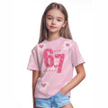 Kids' t-shirt, 67 elements, 3d digital print, summer girls' casual fashion crew neck short sleeve thin style