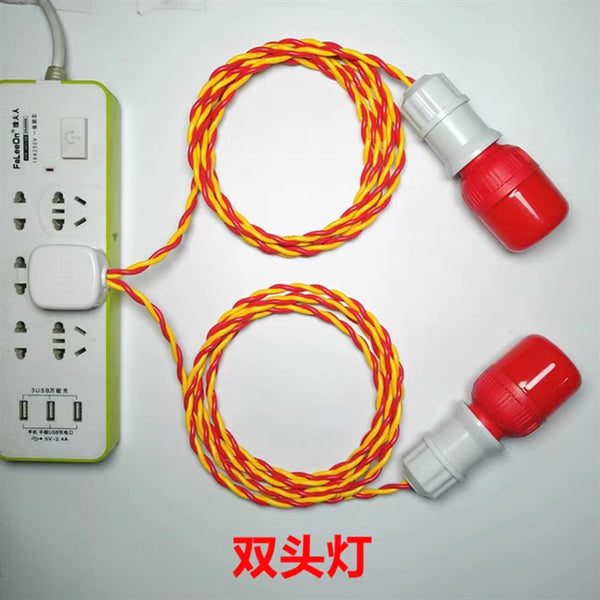 Red E27 screw lamp holder cable lamp holder with cable with plug extension cable hanging LED lamp screw lamp holder cable