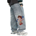Nezha boys' jeans spring collection: mid-to-large size straight-leg, loose-fit trousers,  new style, scimitar pants, trendy