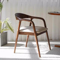 Designer ash back dining chair scandinavian solid wood book chair armrest seat study chair horn chair president chair