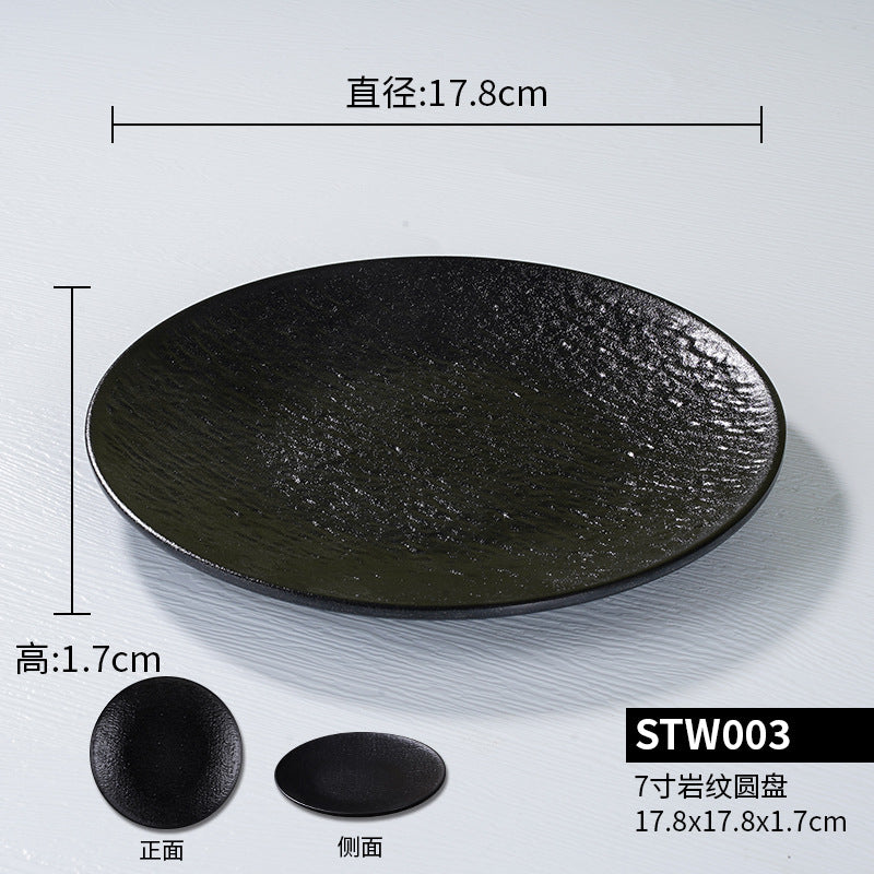 New melamine plates for commercial catering, pasta dishes, western-style steak plates, household dinner plates, high-end round plates, and flat plates