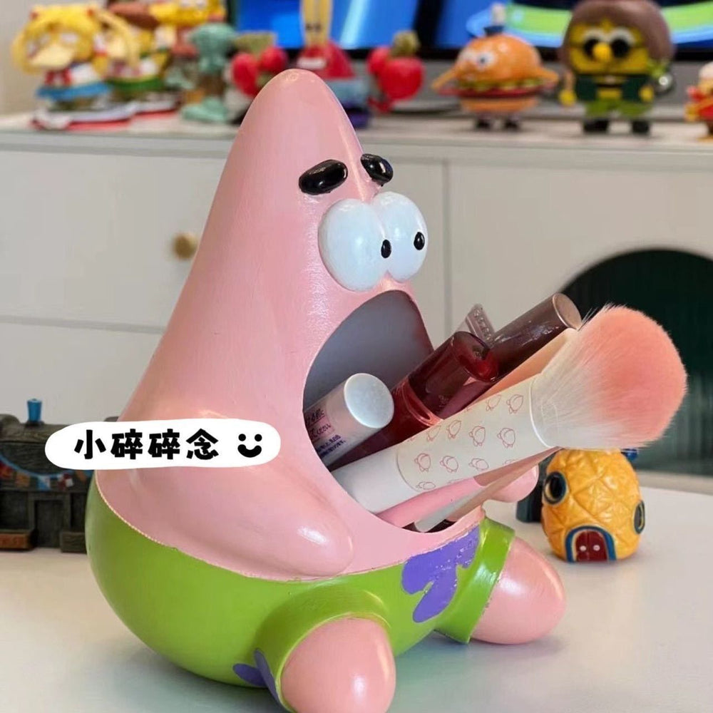 Patrick star pen holder creative ornament spongebob squarepants pen insert cartoon storage tube student birthday gift for girls