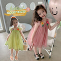 Girls' summer dress  new style: trendy and sweet sundress for baby girls - princess mesh dress with spaghetti straps