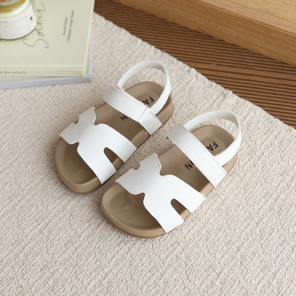 summer new arrivals: kids' roman sandals - girls' korean style fashion soft sole anti-slip velcro beach sandals for boys