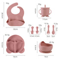 Soft pink 8-piece set (with ears)