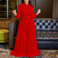 C8504 belted european and american style women's  spring/summer new long-sleeve casual loose pleated wide-leg jumpsuit - export quality