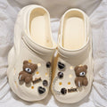 [white] cute bear brown