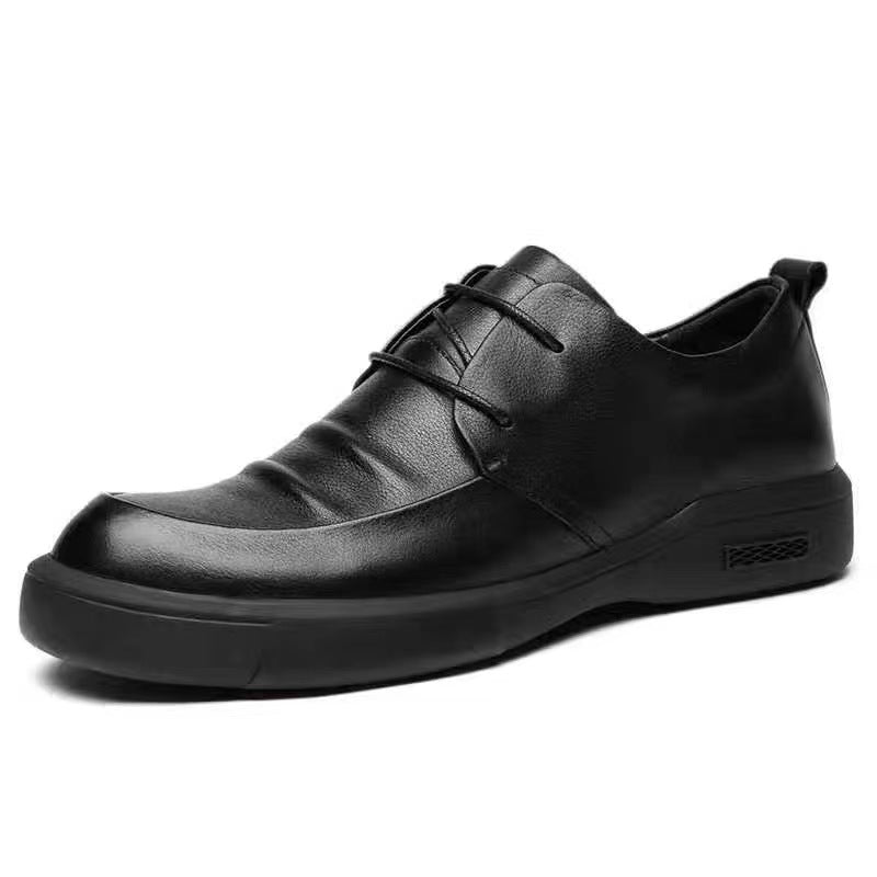 New arrival business formal leather shoes men's casual wedding groom british heightening summer breathable youth round toe men's shoes