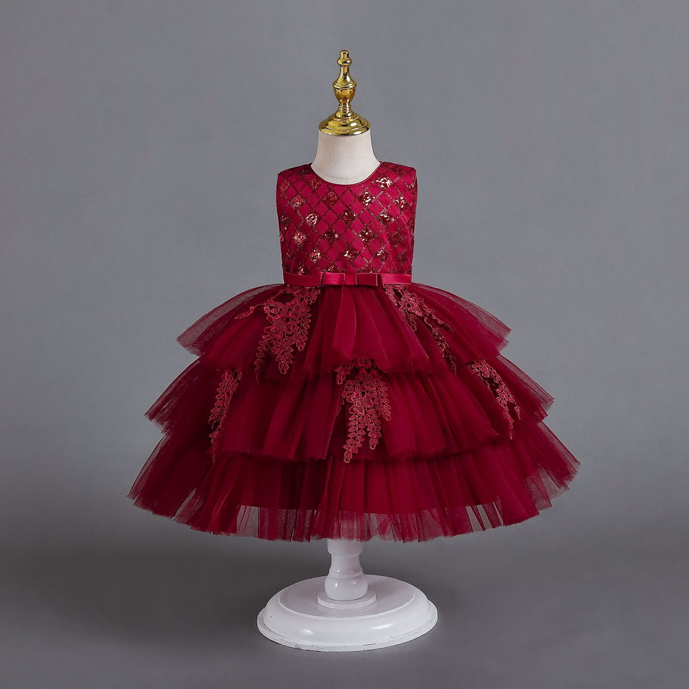 fluffy wedding dress kids dress princess dress baby girl first birthday dress children dress