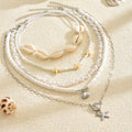 Imitation pearl necklace wholesale cross-border shell jewelry niche high-end clavicle chain female marine necklace accessible luxury necklace