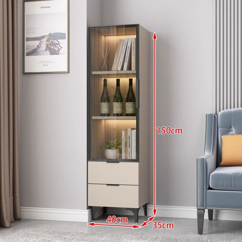 Solid wood corner locker Multifunctional storage corner cabinet Household living room corner cabinet Side cabinet Bookcase shelf