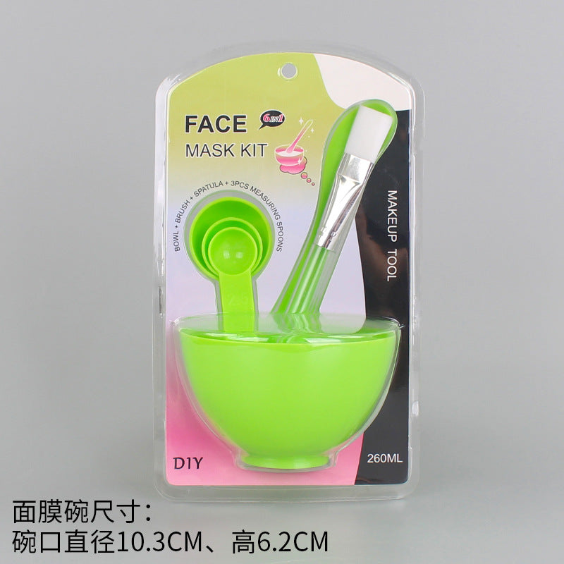 Zhiwei 6-piece suit beauty plastic mask bowl tool mask stick spoon makeup brush large and small size chinese and english version