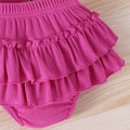 Children's clothing cross-border fashionsummergirl rose red suspender tops + skirt pants suit