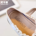 Vancahao girls' bow princess shoes -  spring/autumn new collection - kids' chanel-inspired mary janes leather shoes