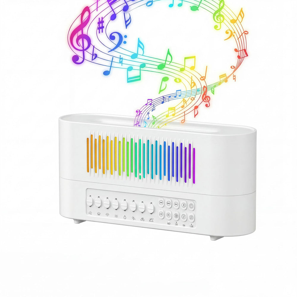white noise flame aromatherapy humidifier for home desktop small desktop bluetooth speaker sleep night light