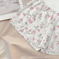Gentle floral print cami shorts set - sweet bowknot girl's casual two-piece outfit