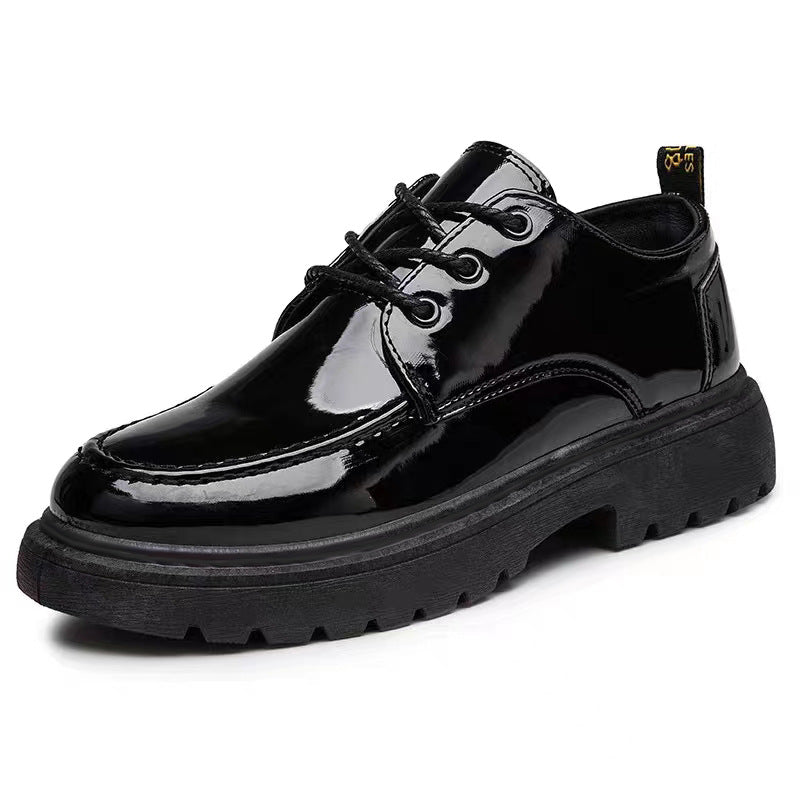 New arrival business formal leather shoes men's casual wedding groom british heightening summer breathable youth round toe men's shoes
