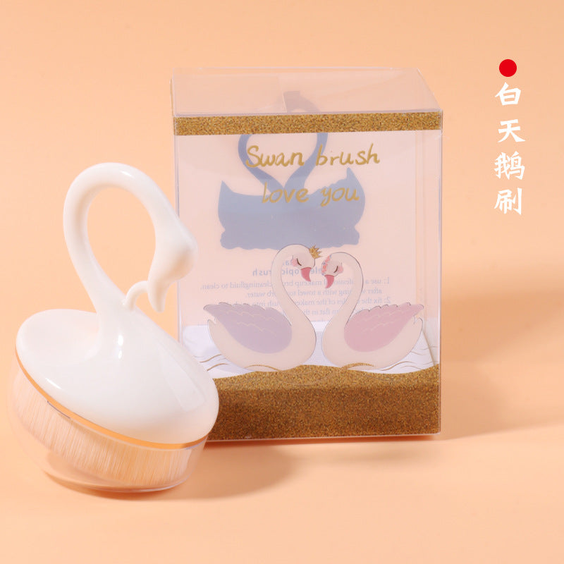 Portable single magic powder bottom makeup brush portable no. 55 traceless and non-eating powder little swan powder bottom brush makeup brush
