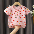 Kids' summer : pure cotton t-shirts for boys and girls - boys' tops, girls' crew neck short-sleeve tees, baby cartoon short-sleeves