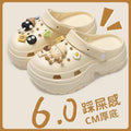 Eva height increasing clogs women's summer thick sole best selling slippers south american export petites outwear beach sandals