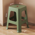 Red plastic stool extra thick living room cooked rubber adult high stool durable non-slip casual dining table thickened stacking dining chair