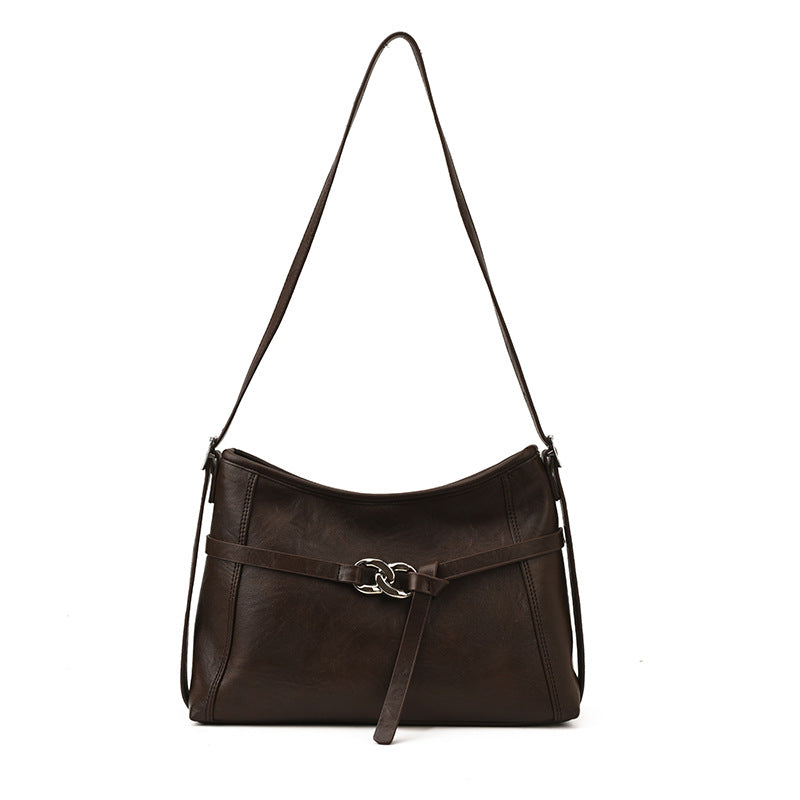 large-capacity bag women's 2025new arrivalfall and winterretro shoulder bag trendy work clothing tote bag women's bag