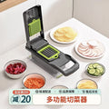 Kitchen vegetable slicer, dicer, and shredder - multifunctional mandoline for home use - carrot, onion, and dicing tool - prep workstation for home and restaurant use
