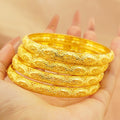 Wholesale 24k gold plated bangle bracelet - middle eastern dubai wedding nigerian women's bridal gold sand bangle jewelry wholesale