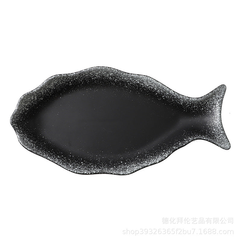 Fish plate ceramic steamed fish plate creative fish plate for home chopped pepper fish head special new arrival large fish plate wholesale