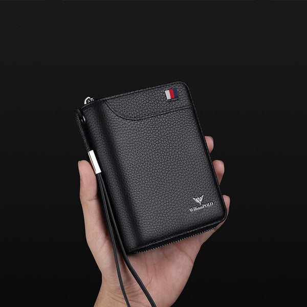 Emperor Paul Card Bag Men's Multi-Card Position Leather Wallet Large Capacity Driver's License Leather Case Anti-theft Brush Credit Card Holder