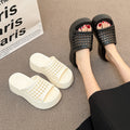 Cut outthick sole sandals women's summer outwearfashionnew arrival with skirtclassyfashioneasiest for match woven flip-flops
