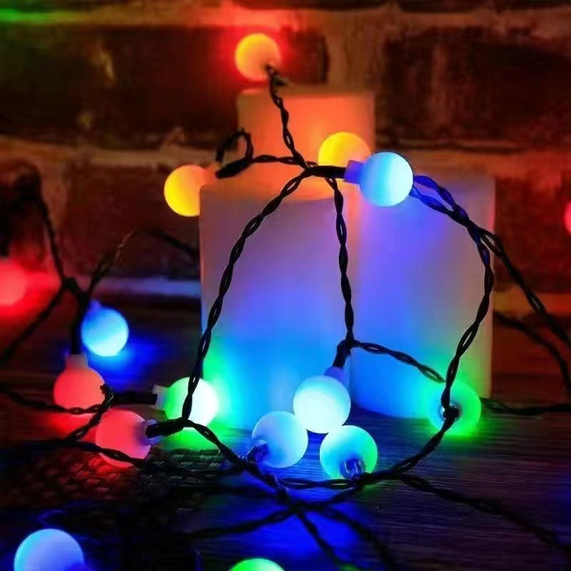 LED solar light string star light bubble ball lantern outdoor waterproof Christmas atmosphere decorative light flash wholesale