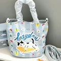 Niche style design japanese style canvas bag lazy cat student lunch satchel bag good-looking hand-held small shoulder bag