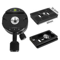 Aluminum alloy panoramic gimbal quick release plate clamp mount for dslr cameras - 360° rotating base panoramic clamp