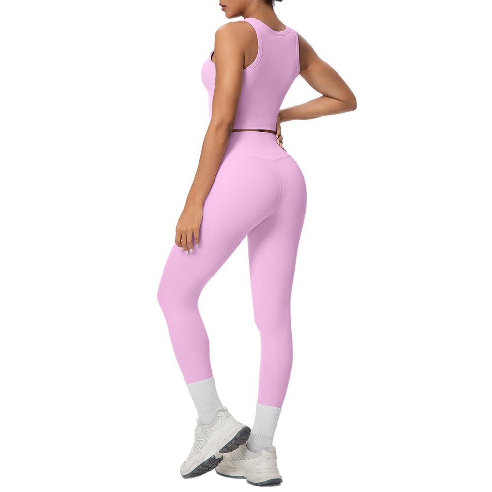 European and american new cloud-like compression yoga set - shockproof, quick-drying, beautiful back design - outdoor leisure running fitness apparel