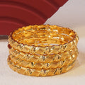 24k gold plated middle eastern women's fashion open copper bangle dubai saudi arabian jewelry bridal luxury