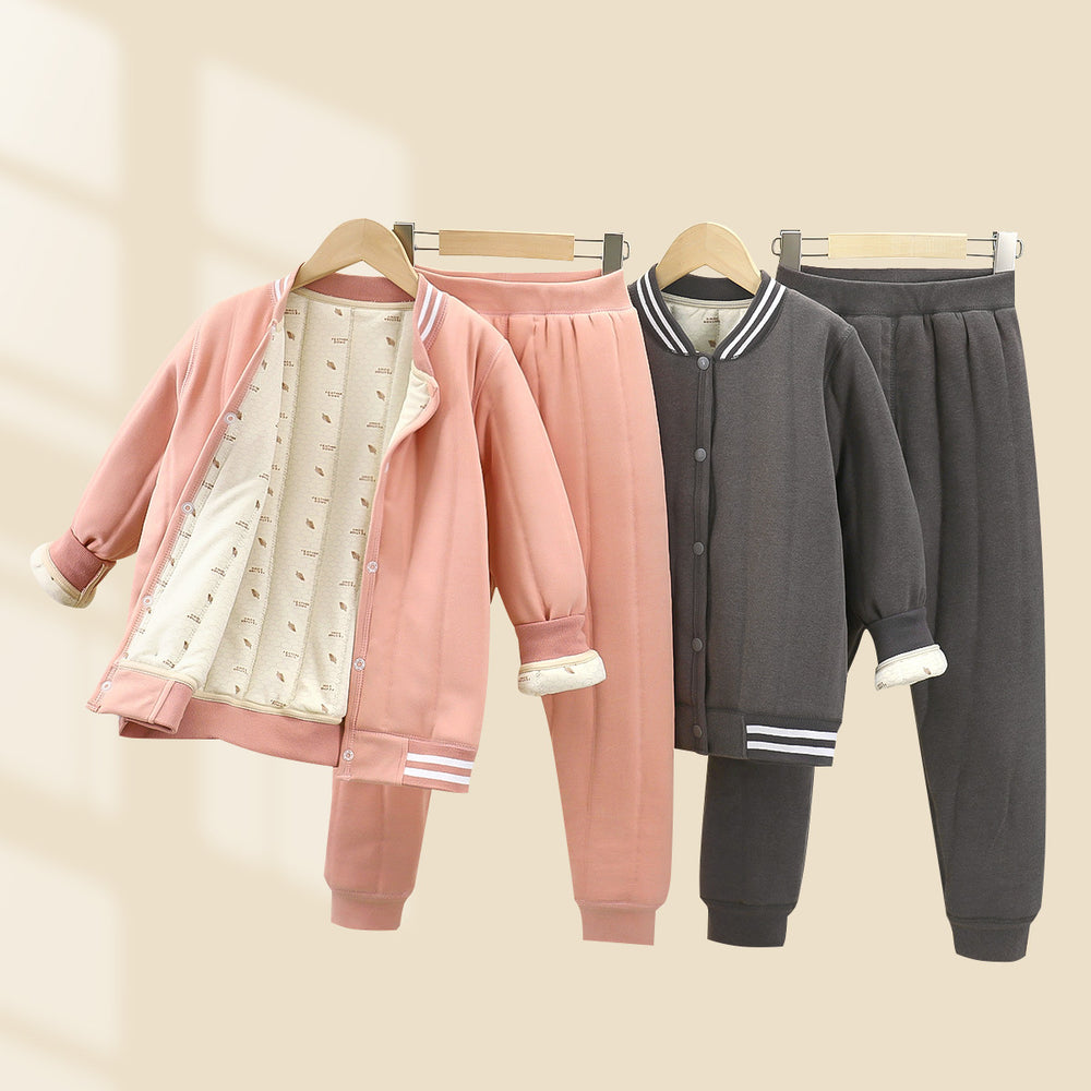 Kids school uniform handy gadgetfall and winternew arrival three-layer quilted cotton boys' cotton coat fleece-linedthickened inner layer girl's cotton jacket type a