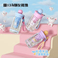 2026 high-value cartoon plastic cup - cute, thickened, high-temperature resistant straw cup for students - outdoor, drop-proof, portable water bottle