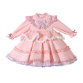 Ready-to-ship lolita princess dress for girls, baby girl's first birthday lolita birthday outfit, stylish spring and autumn dress, korean style