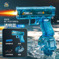 new arrival: fully automatic second-generation electric glock water gun with lights - outdoor toy for boys and girls