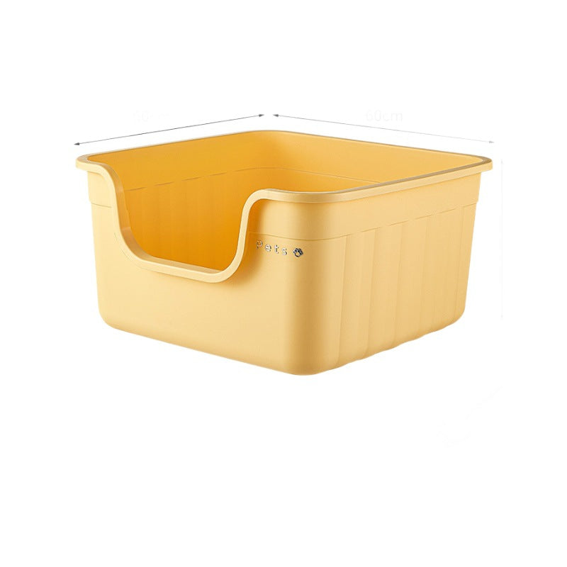 Cat litter box Large capacity anti-splash cat toilet Kitten giant cat litter box Large size plus height cleaning supplies